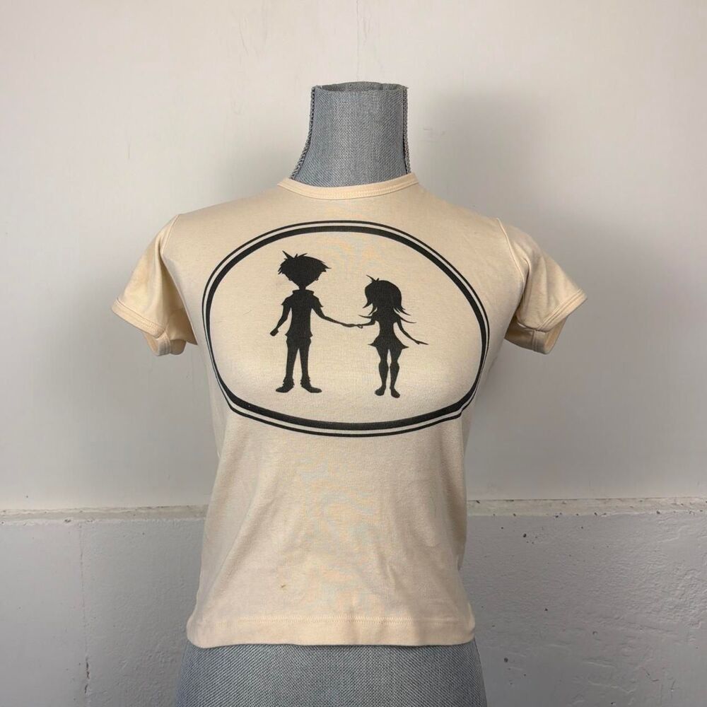 American-apparel Women's Cream and Tan Shirt
